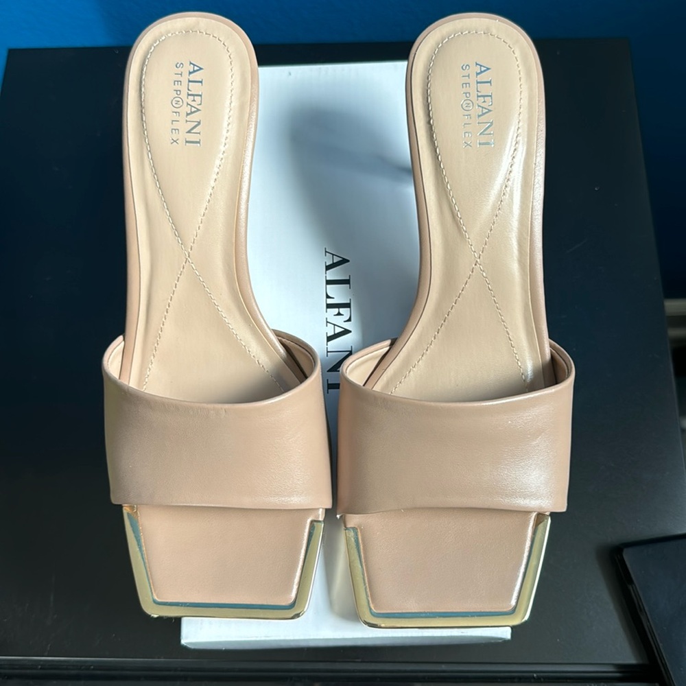 Alfani Sarah Nude Slip On Mules